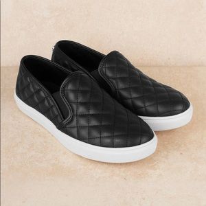 Black Quilted Steve Madden Sneakers